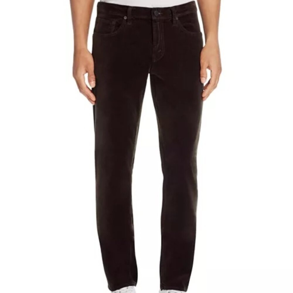 J Brand Tyler Slim Fit Gray Velvet Pants